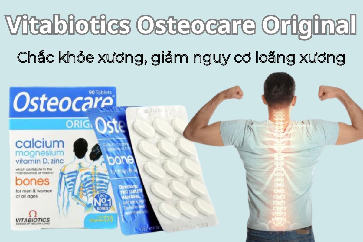 Vitabiotics Osteocare Original 7 Vitabiotics Osteocare Original hỗ trợ chắc khỏe xương, giảm nguy cơ gãy xương, loãng xương