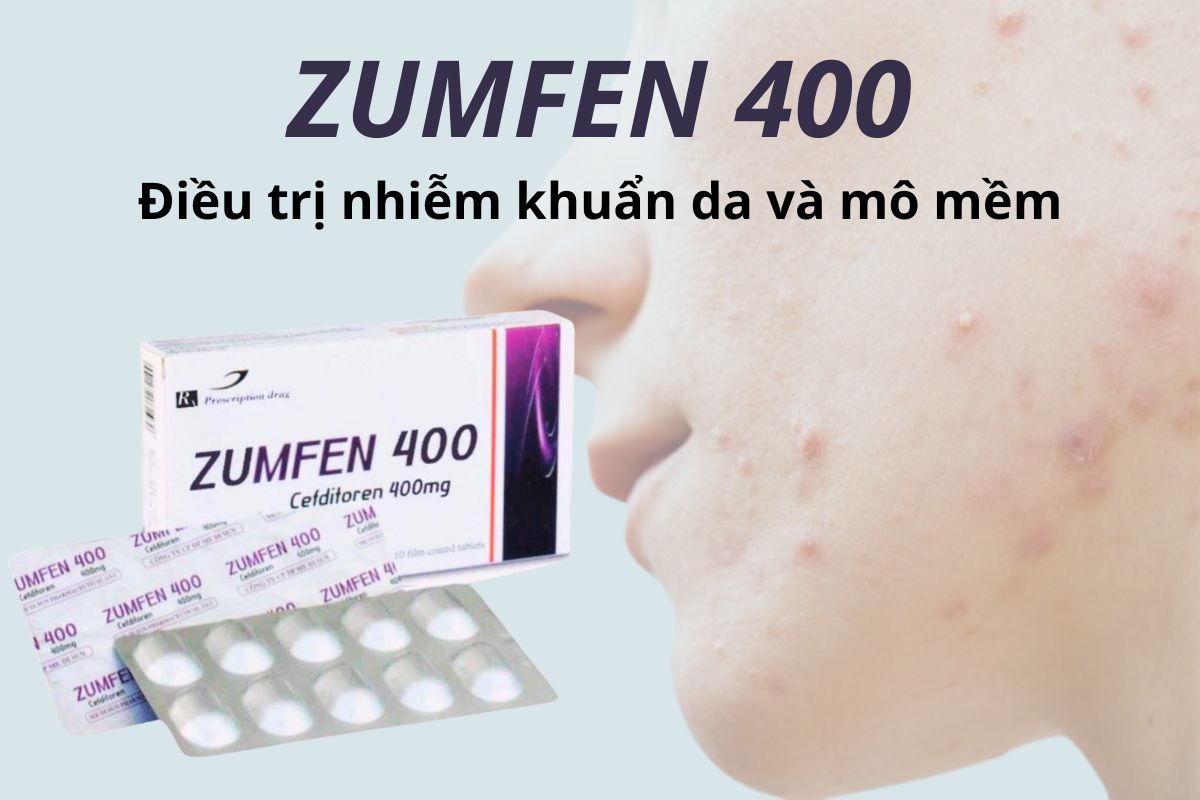Zumfen 400mg 7 Zumfen 400 điều trị nhiễm khuẩn da và mô mềm