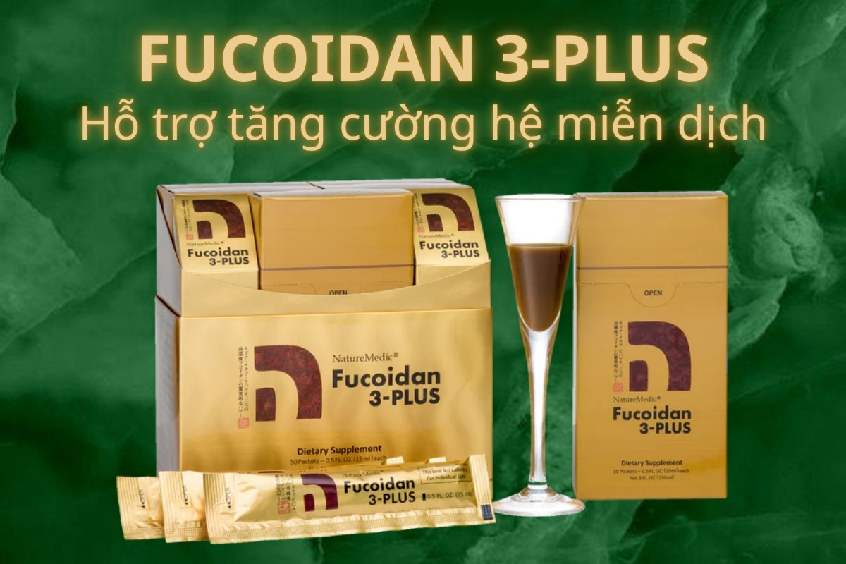 NatureMedic Fucoidan 3-Plus Dạng Nước 11 NatureMedic Fucoidan 3-Plus Dạng Nước hỗ trợ tăng cường hệ miễn dịch