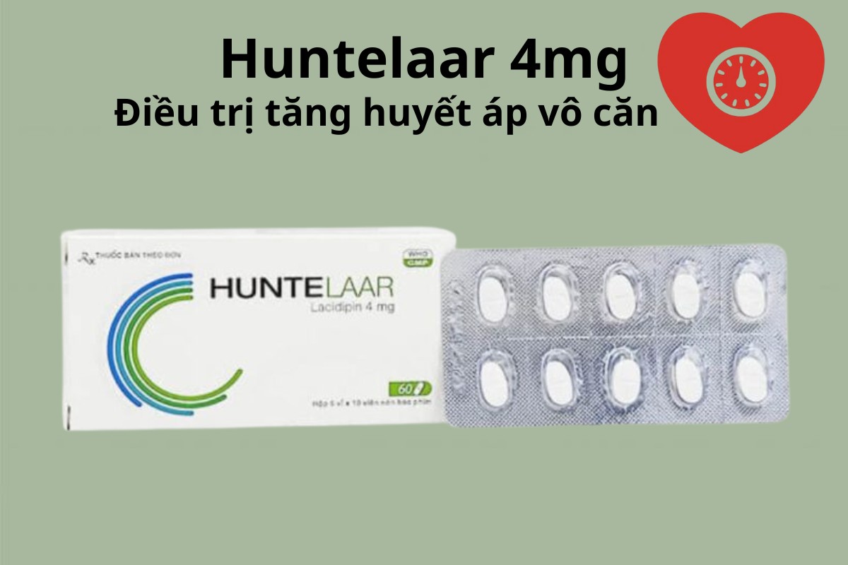 Huntelaar 4mg 9 Huntelaar 4mg điều trị tăng huyết áp vô căn