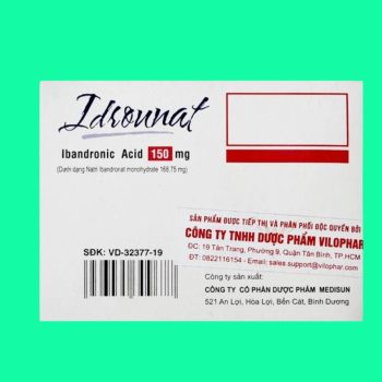 Thuốc Idrounat 150mg có tác dụng điều trị và dự phòng loãng xương sau mãn kinh, giúp tăng mật độ xương