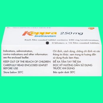Thuốc Keppra 250mg có tác dụng hỗ trợ điều trị các cơn động kinh cục bộ