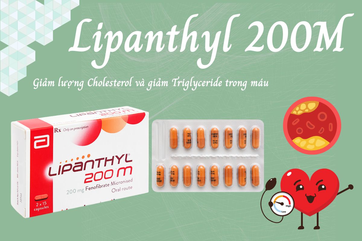 Lipanthyl 200M 17 Thuốc Lipanthyl 200M có tác dụng điều trị tăng triglycerid đơn thuần, có thể kèm HDL thấp, rối loạn lipid hỗn hợp