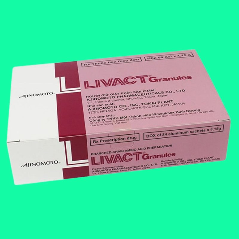 Thuốc Livact Granules chứa 3 acid amin giúp tăng tổng hợp albumin