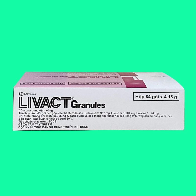 Thuốc Livact Granules chứa 3 acid amin giúp tăng tổng hợp albumin
