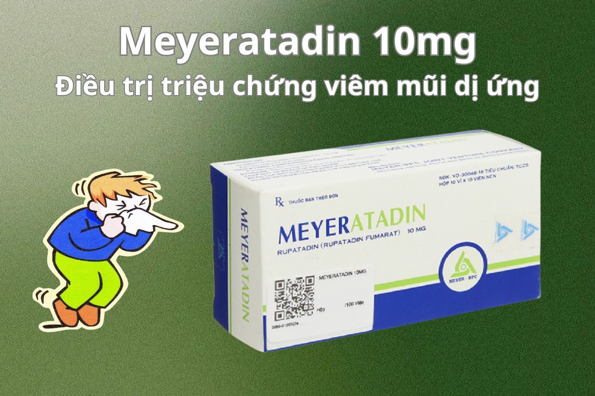 Meyeratadin 10mg 8 Meyeratadin 10mg điều trị triệu chứng viêm mũi dị ứng