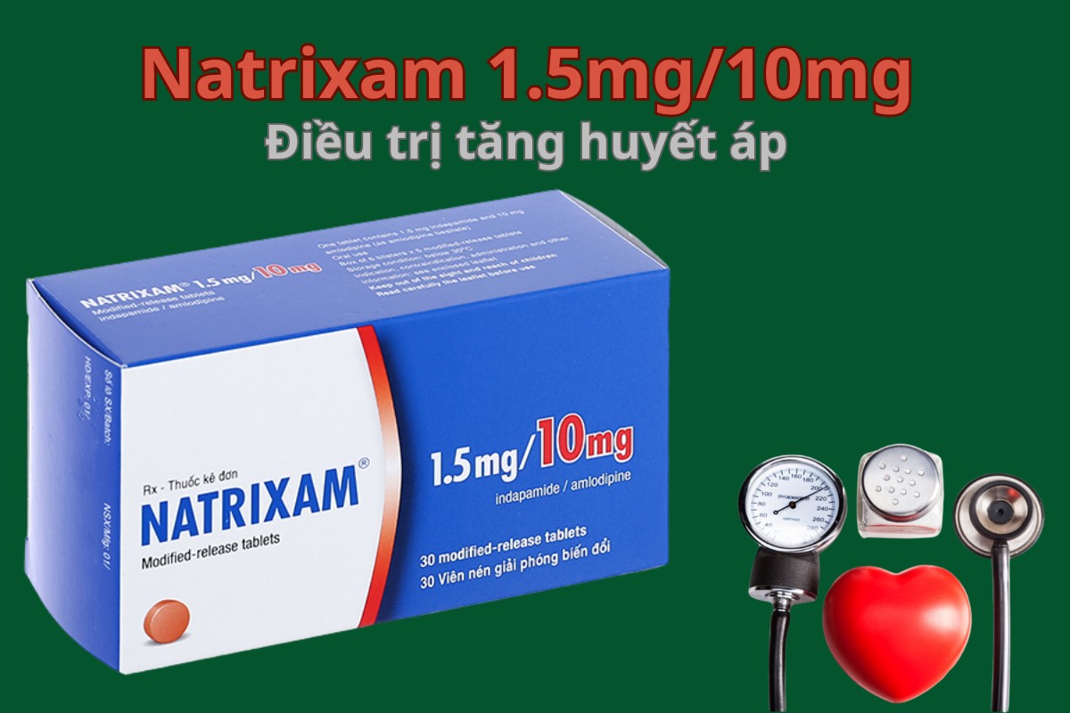 Natrixam 1.5mg/10mg 8 Natrixam 1.5mg/10mg điều trị tăng huyết áp