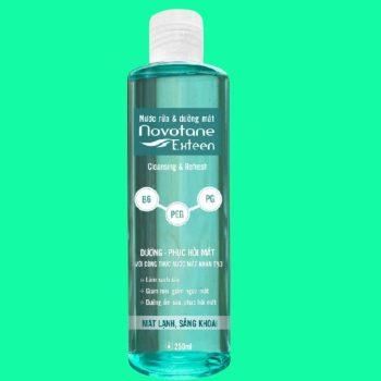 Nước Rửa Và Dưỡng Mắt Novotane Exteen Cleansing & Refresh (Màu Xanh) có tác dụng cung cấp độ ẩm, làm dịu, hỗ trợ giảm đỏ và ngứa