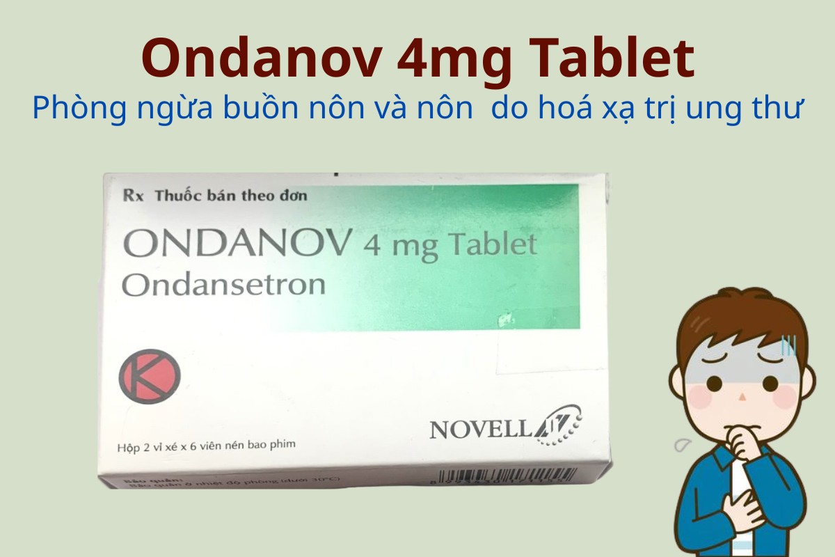 Ondanov 4mg Tablet 5 Ondanov 4mg Tablet phòng ngừa nôn và buồn nôn sau hóa xạ trị