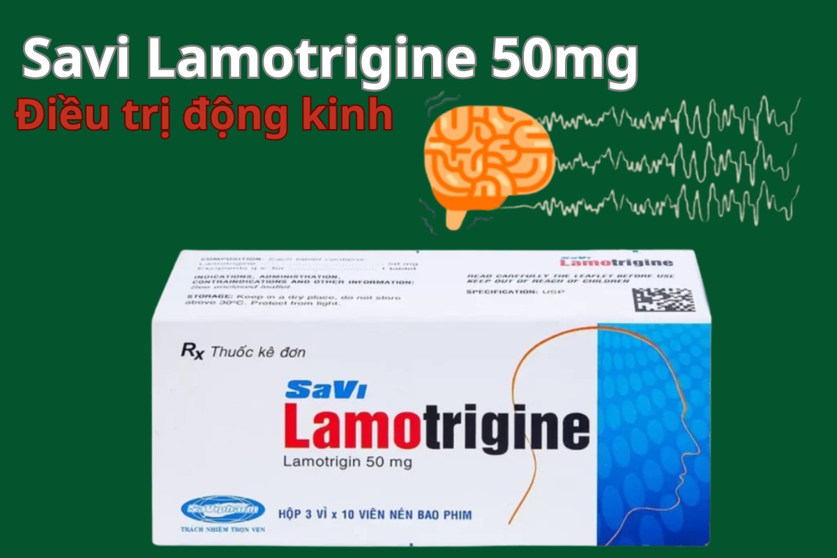 SaVi Lamotrigine 50mg 12 SaVi Lamotrigine 50mg điều trị động kinh