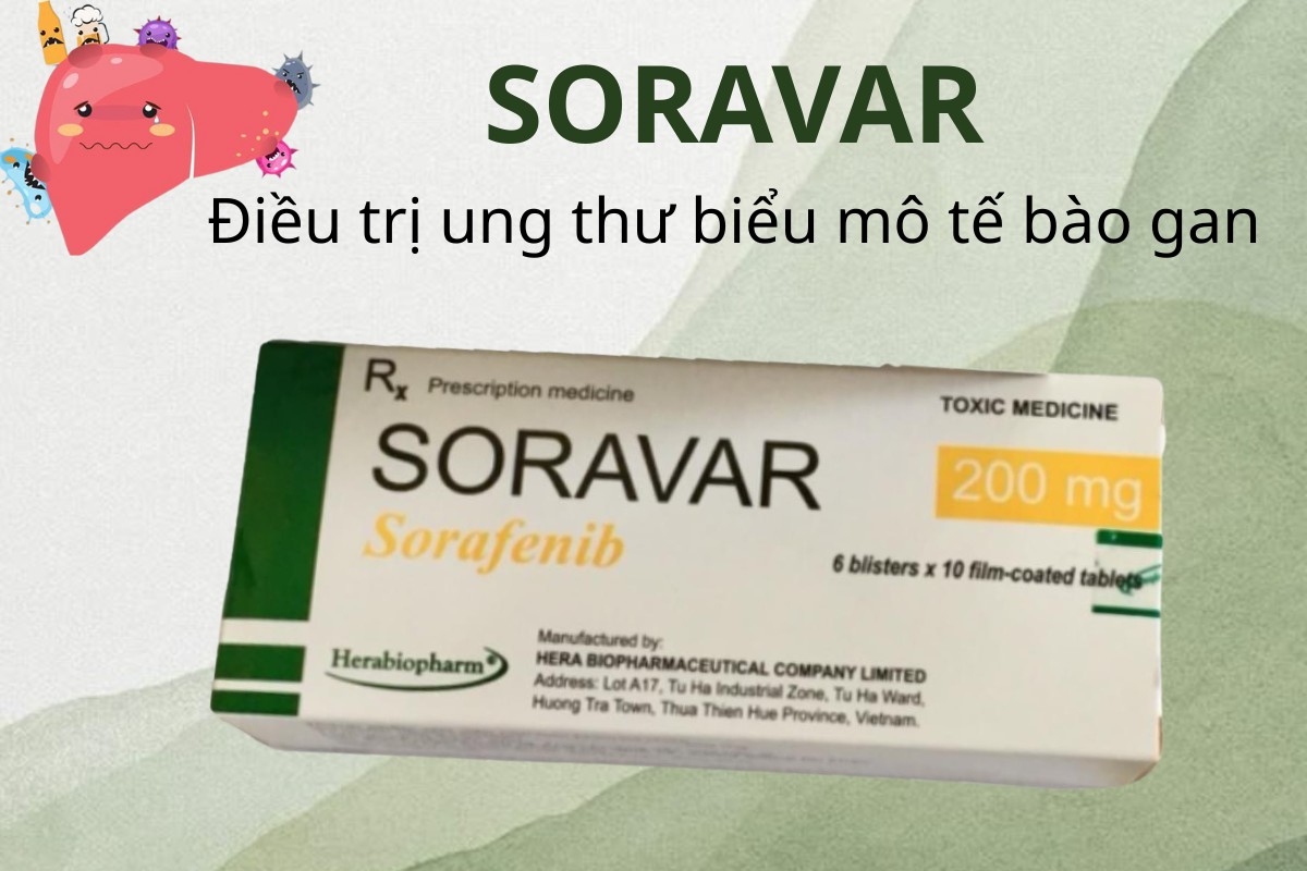 Soravar điều trị ung thư biểu mô tế bào gan