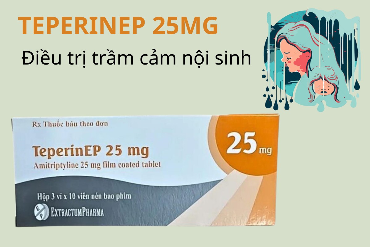 TeperinEP 25mg 5 TeperinEP 25mg điều trị trầm cảm nội sinh