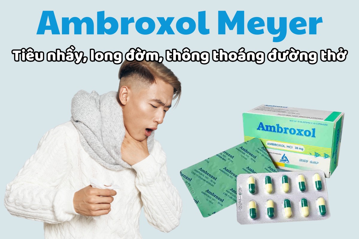 Ambroxol Meyer 6 Ambroxol Meyer tiêu nhầy long đờm, thông thoáng đường thở