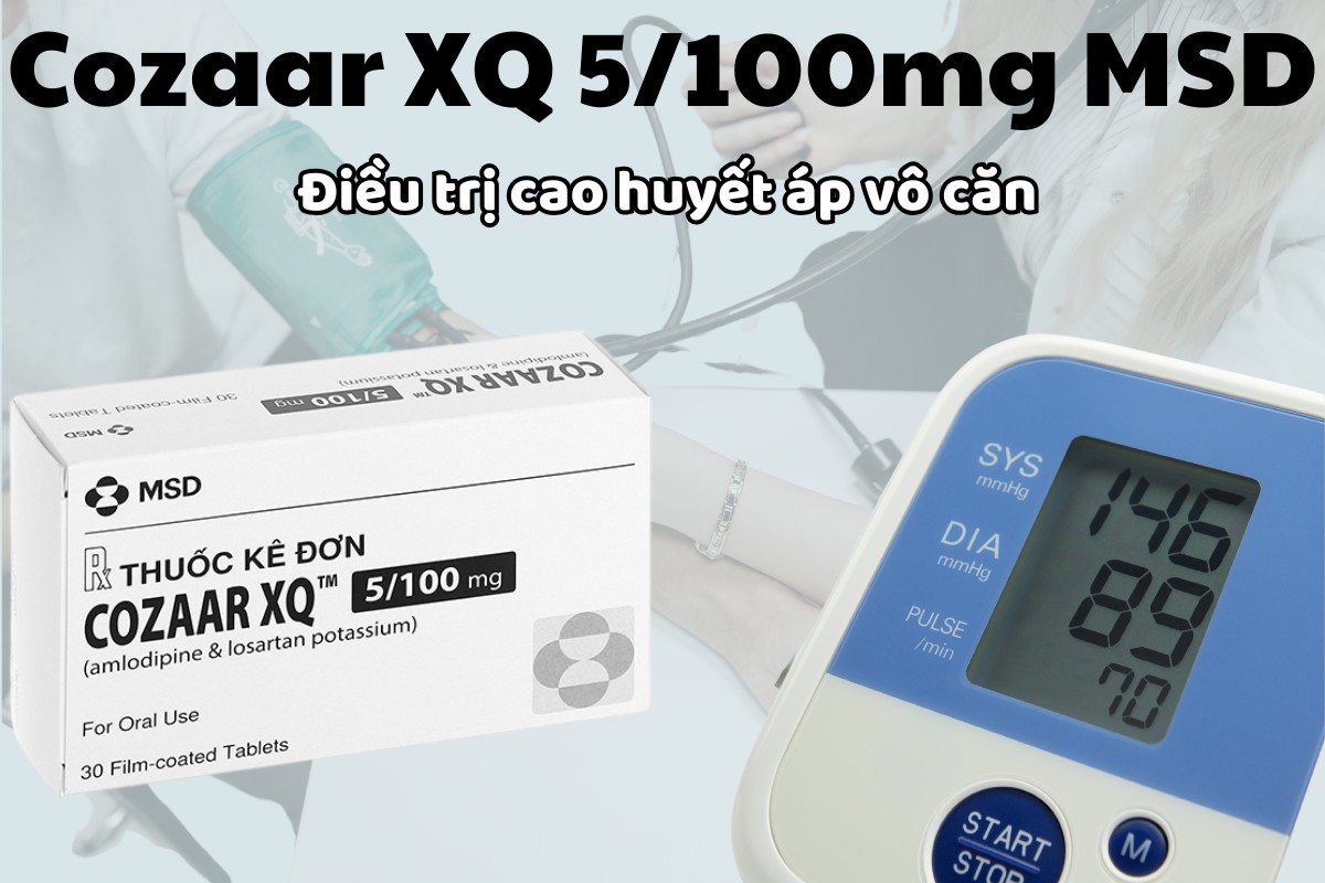 Cozaar XQ 5/100mg MSD 10 Cozaar XQ 5/100mg MSD điều trị cao huyết áp vô căn