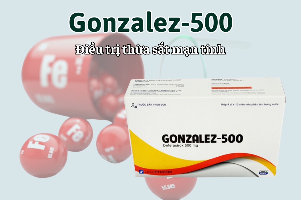 Gonzalez-500 8 Gonzalez-500 điều trị thừa sắt mạn tính