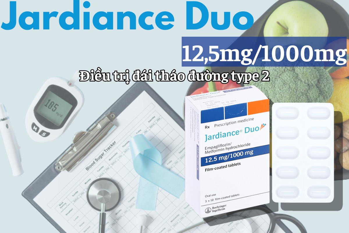 Jardiance Duo 12.5mg/1000mg 11 Jardiance Duo 12.5mg/1000mg điều trị đái tháo đường type 2