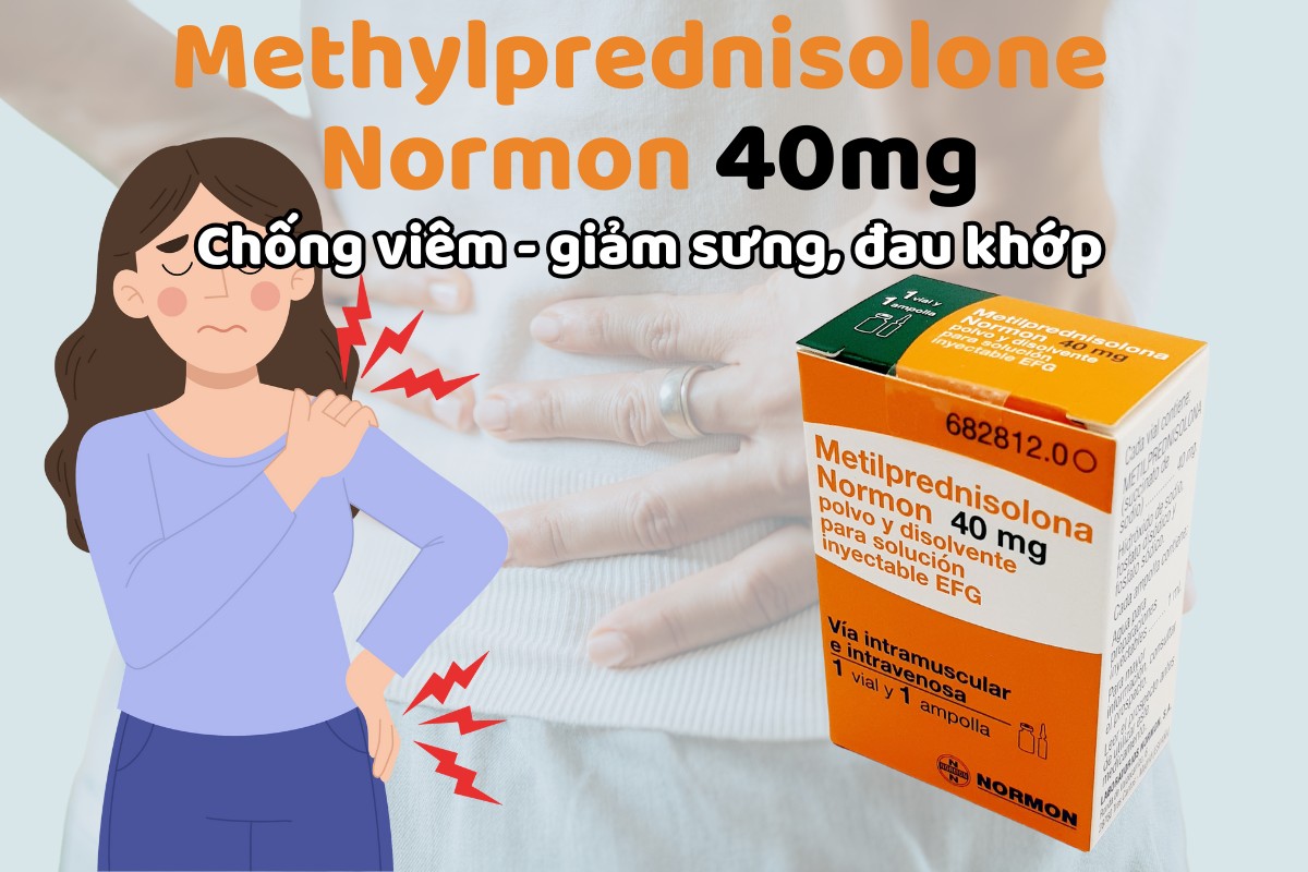Methylprednisolone Normon 40mg 5 Methylprednisolone Normon 40mg chống viêm, giảm sưng đau khớp