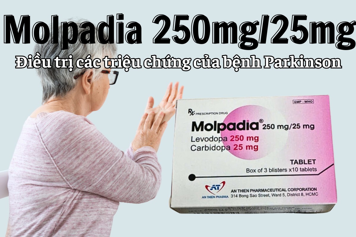 Molpadia 250mg/25mg 7 Molpadia 250mg/25mg điều trị triệu chứng của bệnh Parkinson