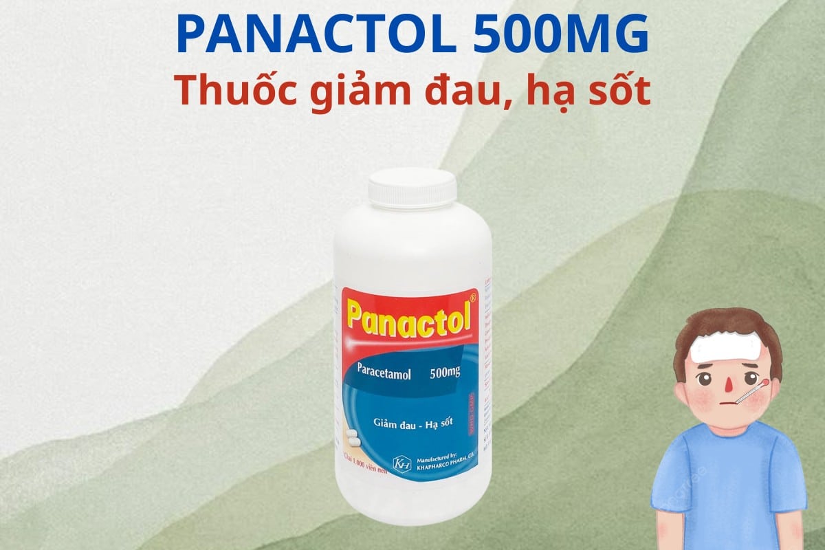 Panactol 500mg giảm đau, hạ sốt