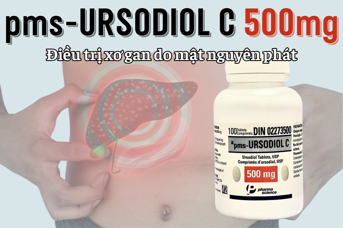 pms-Ursodiol C 500mg 7 pms-Ursodiol C 500mg điều trị xơ gan do mật nguyên phát