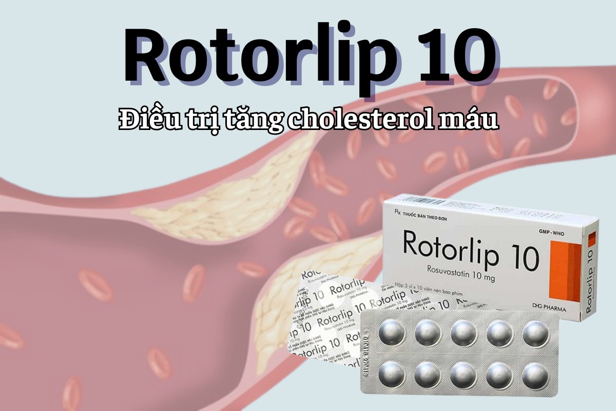 Rotorlip 10 7 Rotorlip 10 điều trị tăng cholesterol máu