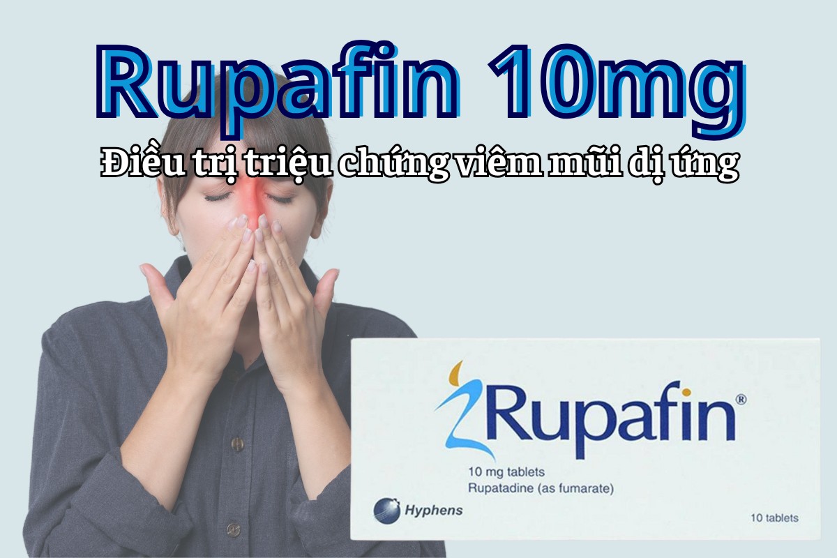 Rupafin 10mg 14 Rupafin 10mg điều trị triệu chứng viêm mũi dị ứng
