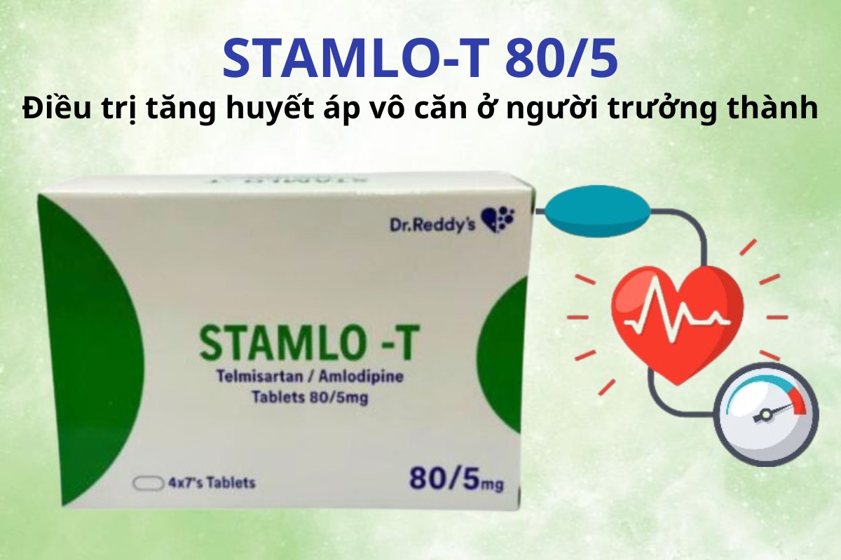 Stamlo-T 80/5 5 Stamlo-T 80/5 điều trị cao huyết áp