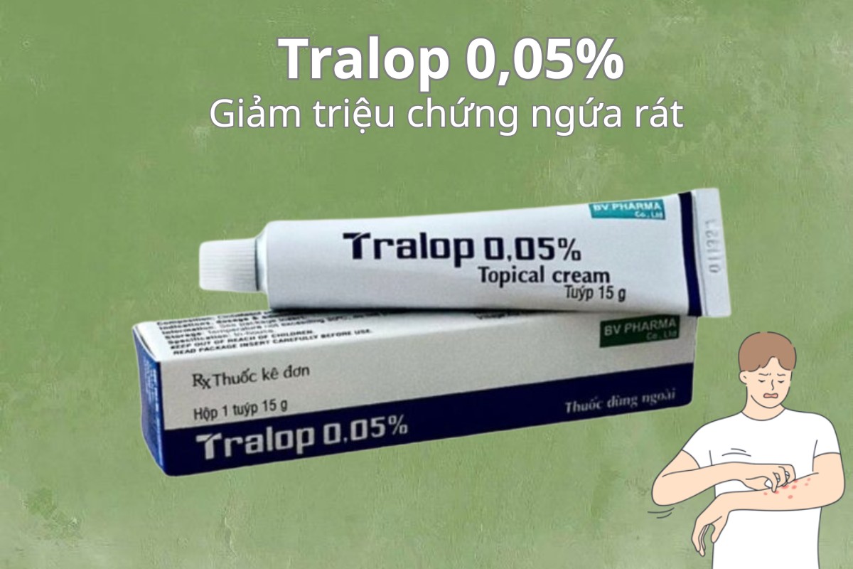 Tralop 0,05% 5 Tralop 0,05% giảm triệu chứng ngứa rát