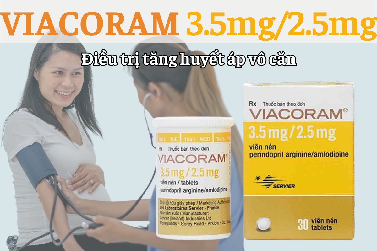 Viacoram 3.5mg/2.5mg 6 Viacoram 3.5mg/2.5mg điều trị tăng hueets áp vô căn