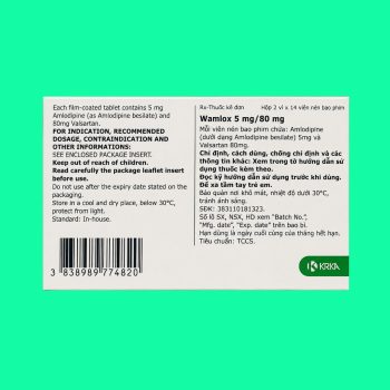 Wamlox 5mg/80mg 7 Wamlox 5mg/80mg