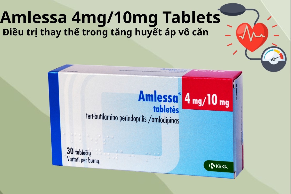 Amlessa 4mg/10mg Tablets 6 Amlessa 4mg/10mg Tablets điều trị tăng huyết áp vô căn