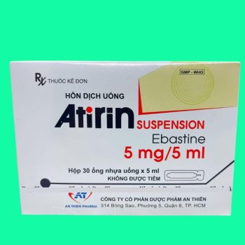 Thuốc Atirin Suspension có tác dụng giúp điều trị viêm mũi dị ứng, có hoặc không kèm viêm kết mạc