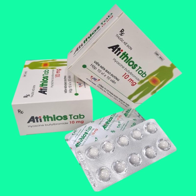 Atithios Inj Thuốc Atithios Tab 10mg có tác dụng giúp giảm co thắt cơ trơn
