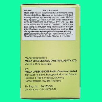 Thuốc Avarino có tác dụng giúp điều trị các triệu chứng liên quan đến rối loạn tiêu hóa