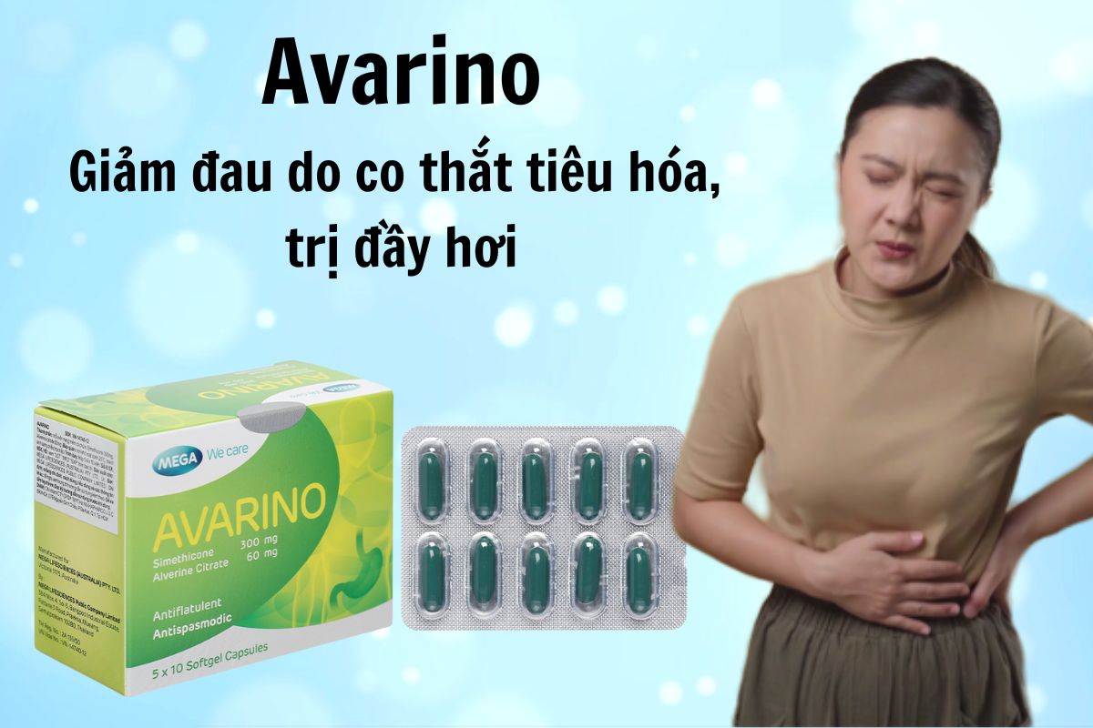 Avarino 11 Thuốc Avarino có tác dụng giúp điều trị các triệu chứng liên quan đến rối loạn tiêu hóa