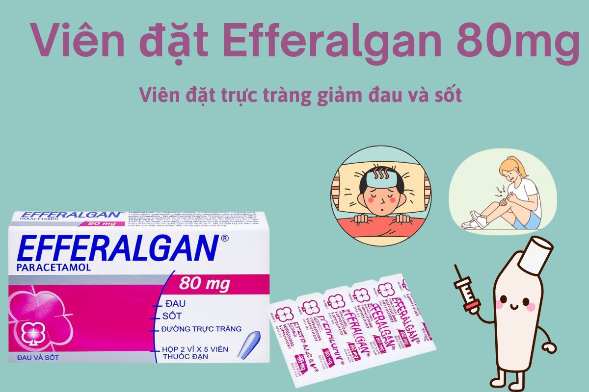 Viên đặt Efferalgan 80mg 17 Viên đặt Efferalgan 80mg