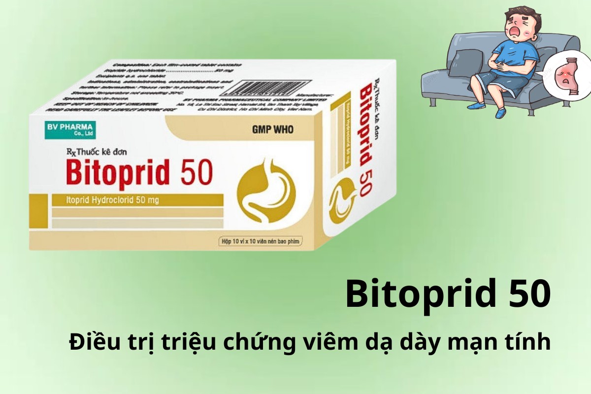 Bitoprid 50 6 Bitoprid 50 điều trị triệu chứng viêm dạ dày mạn tính