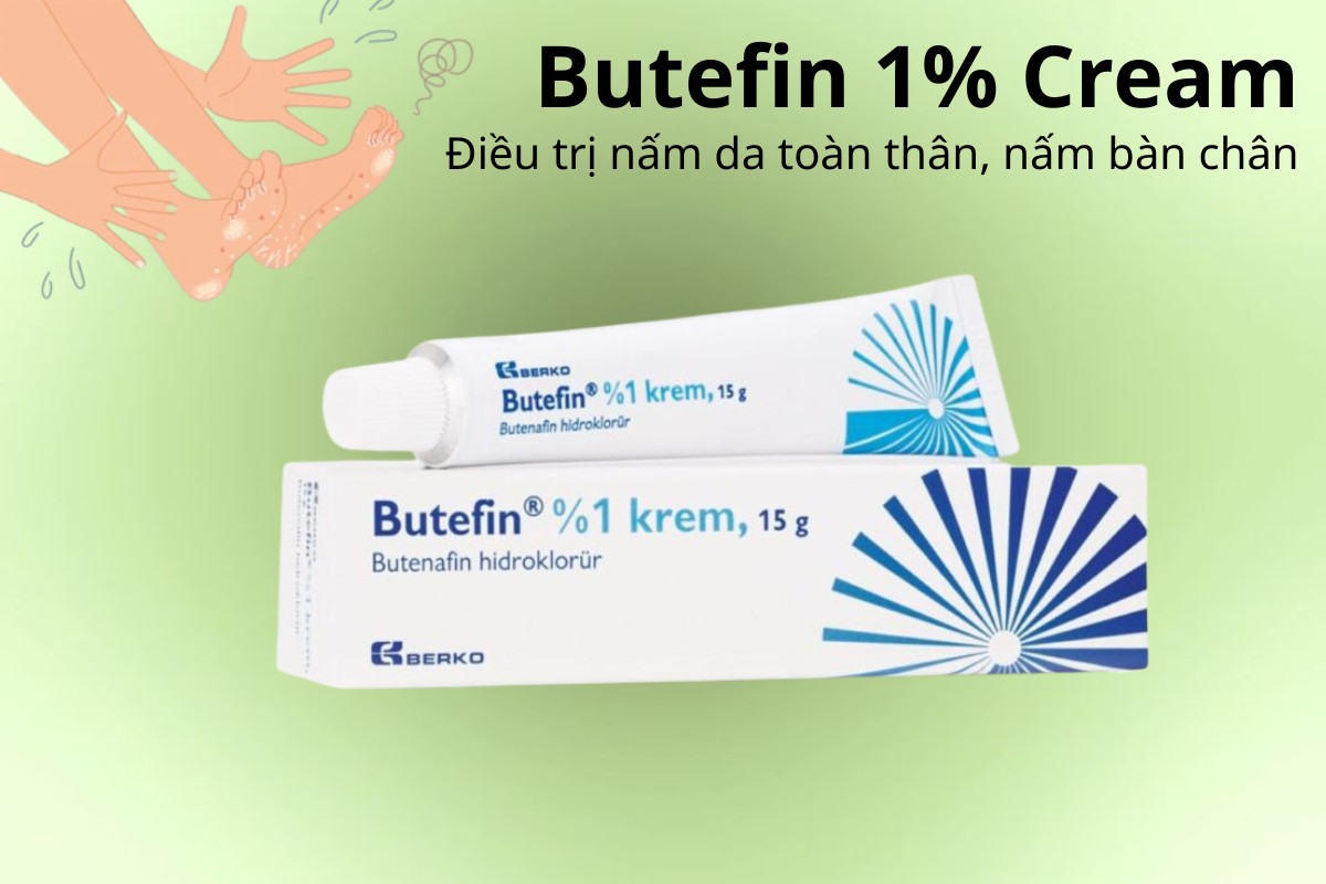 Butefin 1% cream 7 Butefin 1% cream điều trị nấm