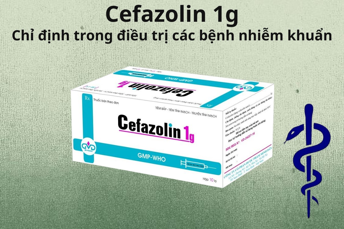 Cefazolin 1g 6 Cefazolin 1g điều trị nhiễm khuẩn