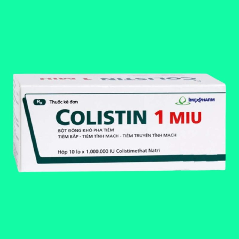 Thuốc Colistin 1 MIU có tác dụng điều trị nhiễm khuẩn Gram âm đa kháng