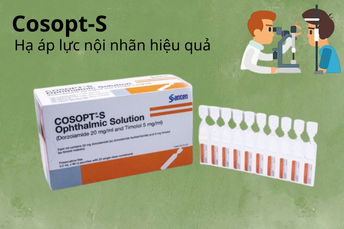 Cosopt-S 0.2ml 6 Cosopt-S hạ áp lực nội nhãn