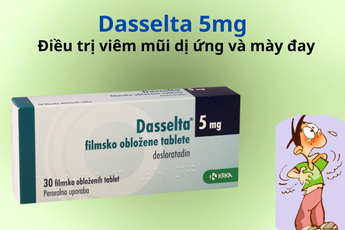 Dasselta 5mg điệu trị viêm mũi dị ứng và mày đay