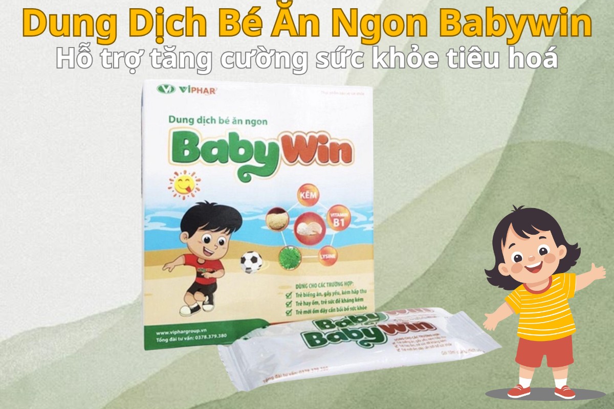 Dung Dịch Bé Ăn Ngon Babywin 7 Dung Dịch Bé Ăn Ngon Babywin hỗ trợ tăng cường sức khỏe hệ tiêu hóa