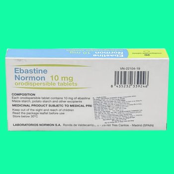 Ebastine Normon 10mg Orodispersible Tablets