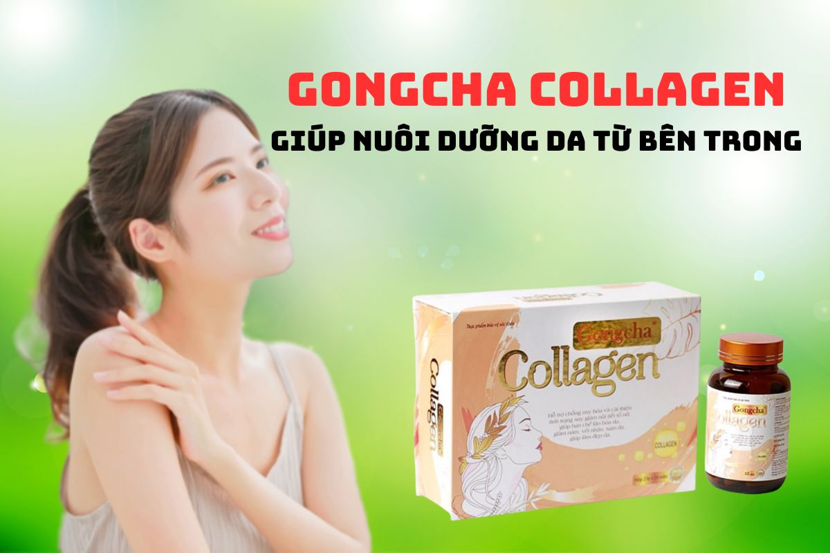 Gongcha Collagen 7 Gongcha Collagen có tác dụng hỗ trợ góp phần cải thiện tình trạng rối loạn nội tiết tố ở nữ giới