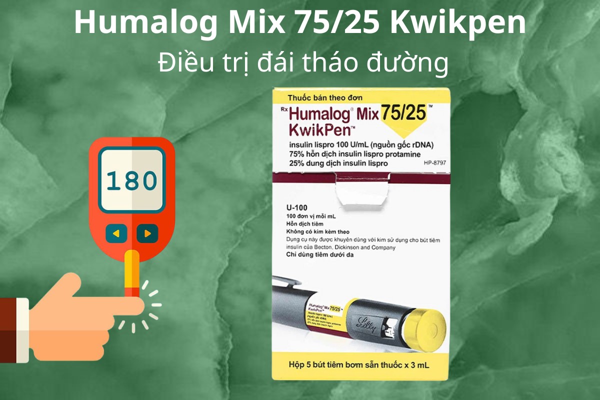 Humalog Mix 75/25 Kwikpen 8 Humalog Mix 75/25 Kwikpen điều trị đái tháo đường