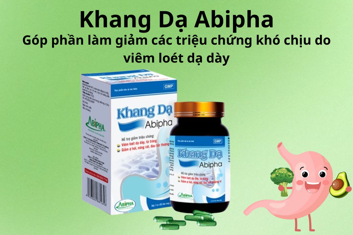 Khang Dạ Abipha 7 Khang Dạ Abipha góp phần làm giảm các triệu chứng khó chịu viêm loét dạ dày