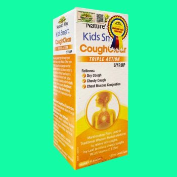 Nature’s Way Kids Smart Cough Clear Triple Action Syrup có tác dụng hỗ trợ làm dịu cổ họng, giảm các biểu hiện như ho, đờm, sốt nhẹ