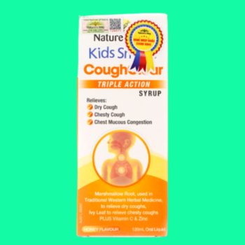 Nature’s Way Kids Smart Cough Clear Triple Action Syrup có tác dụng hỗ trợ làm dịu cổ họng, giảm các biểu hiện như ho, đờm, sốt nhẹ