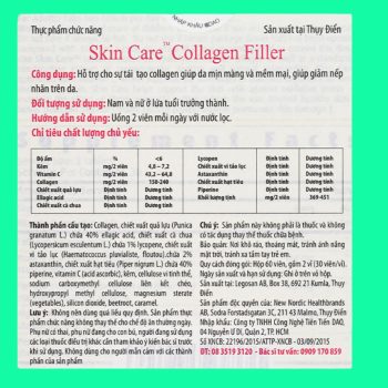 Skin Care Collagen Filler có tác dụng hỗ trợ cải thiện độ mịn màng, mềm mại của làn da